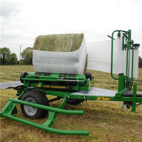 ROUND TRAILED BALE WRAPPER 991 W/ 4' ARM