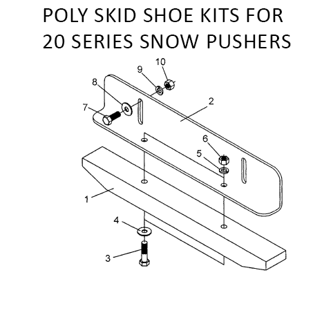 PAIR OF POLY SKID SHOES FOR 20-SERIES, P